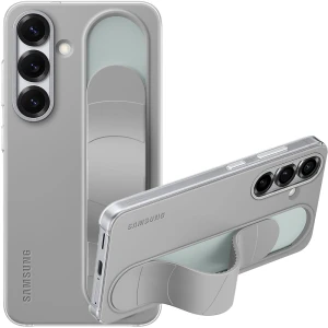 OUTLET: Etui Samsung Silicone Standing Grip Case do Galaxy S25, szare