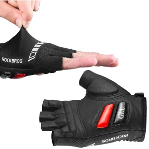 OUTLET: Rękawiczki rowerowe Rockbros  S143-BK z wkładkami żelowymi, rozmiar XXL, czarne 