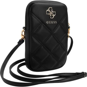 Torebka uniwersalna na telefon Guess 4G Quilted 18,5 x 13 cm, czarna