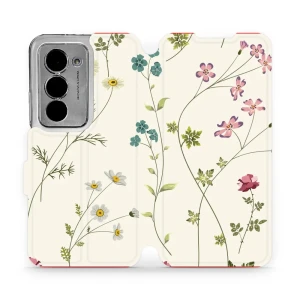 Etui z klapką do Xiaomi Redmi 15 4G, Mobiwear Book, polne kwiaty