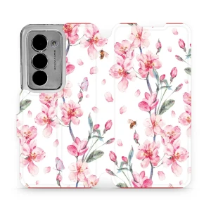 Etui z klapką do Xiaomi Redmi 15 4G, Mobiwear Book, różowa wiosna