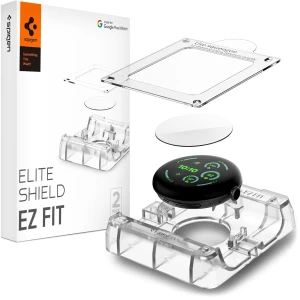 OUTLET: Folia + Aplikator Spigen Elite Shield EZ Fit 2-Pack do Pixel Watch 4 / 3 (45 mm), przezroczyste