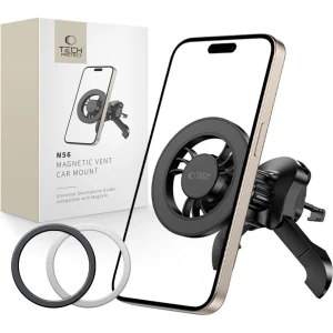 OUTLET: Uchwyt samochodowy, magnetyczny do kratki nawiewu do MagSafe Tech-Protect N56 Magnetic Stable Vent Car Mount, czarny