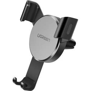 OUTLET: Uchwyt samochodowy grawitacyjny na telefon Ugreen LP130 do kratki nawiewu, czarno-srebrny