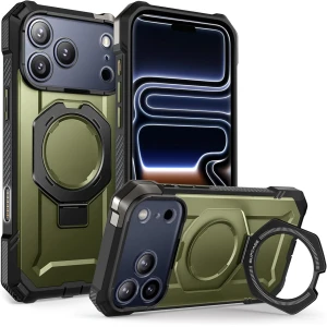 OUTLET: Etui pancerne Supcase UB Grip Mag do MagSafe (CC) do iPhone 17 Pro, czarno-zielone