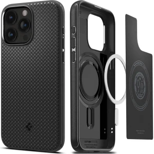 OUTLET: Etui Spigen Mag Armor MagSafe do iPhone 15 Pro Max, czarne-matowe