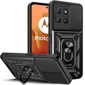 OUTLET: Etui z ringiem Tech-Protect Camshield Pro do Motorola Moto G15, czarne