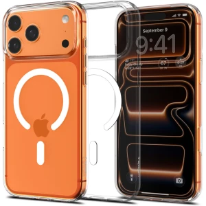 OUTLET: Etui Spigen Liquid Crystal Mag do MagSafe do iPhone 17 Pro Max, przezroczysto-białe
