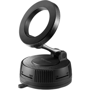 OUTLET: Uchwyt samochodowy, magnetyczny na telefon na deskę rozdzielczą / szybę do MagSafe Spigen MFT36 Magnetic Car Mount, czarny