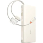 Powerbank Baseus EnerFill FC41 20000mAh, 100W, USB-A, USB-C, z wbudowanymi kablami 2x USB-C, beżowy