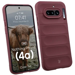 Pancerne etui Bizon Case Tur do Nothing Phone (4a), burgundowe