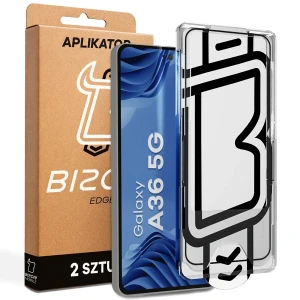 Szkło hartowane z ramką aplikacyjną Bizon Glass Aplikator Edge do Galaxy A36 5G, 2 zestawy