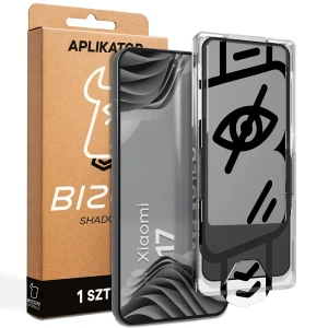 Szkło prywatyzujące z ramką aplikacyjną Bizon Glass Aplikator Shadow do Xiaomi 17, 1 zestaw