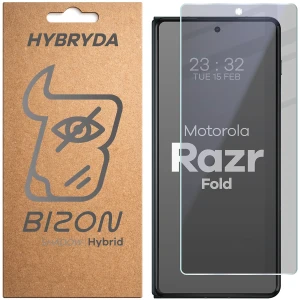 Prywatyzujące szkło hybrydowe Bizon Hybrid Shadow do Motorola Razr Fold, matowe