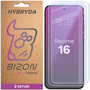 Elastyczne szkło hybrydowe Bizon Hybrid Mule Duo do Realme 16 5G, 2 sztuki