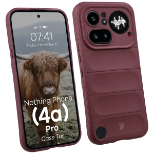 Pancerne etui Bizon Case Tur do Nothing Phone (4a) Pro, burgundowe