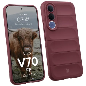 Pancerne etui Bizon Case Tur do Vivo V70 FE 5G, burgundowe