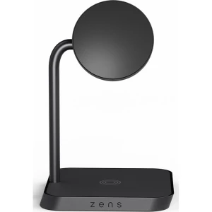 Magnetyczna ładowarka bezprzewodowa 2w1 ZENS Office Charger 2 Qi 15W do dwóch urządzeń, czarna