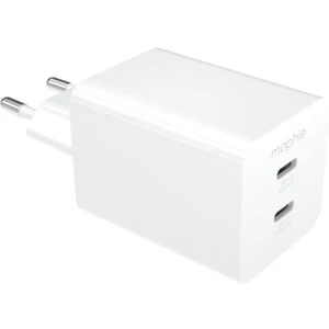 OUTLET: Ładowarka sieciowa 2x USB-C PD, 50W, Mophie Essentials, biała
