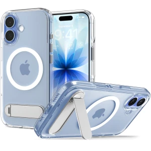 OUTLET: Etui Spigen Ultra Hybrid S Mag do MagSafe do iPhone 17, przezroczysto-białe