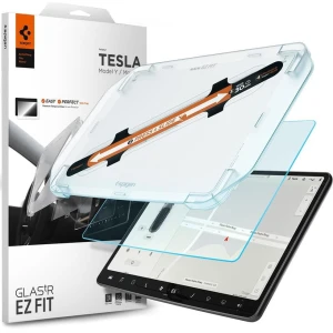 OUTLET: Szkło hartowane + Aplikator Spigen Glas.tr EZ Fit do Tesla Model 3 (2017-2023) / Y (2020-2025)