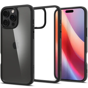 OUTLET: Etui Spigen Ultra Hybrid do iPhone 16 Pro, przezroczysto-czarne