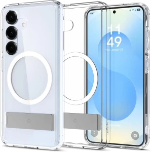 OUTLET: Etui Spigen Ultra Hybrid S Mag do MagSafe do Galaxy S25, przezroczysto-białe