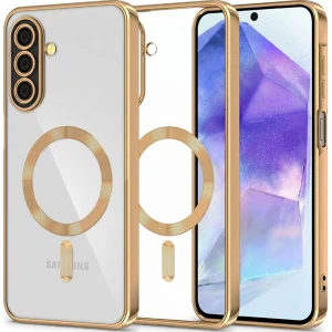 Etui z osłoną aparatu Tech-Protect MagFlex do Galaxy A27 5G do MagSafe, przezroczysto-złote