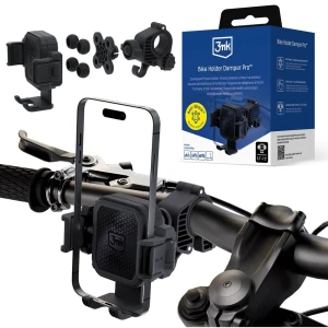 Uchwyt rowerowy 3mk Holder Damper Pro do telefonów 5,7" - 7,2" / na kierownicę Ø 20–32 mm, czarny