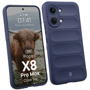 Pancerne etui Bizon Case Tur do Xiaomi POCO X8 Pro Max, granatowe