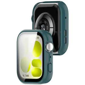 Etui ze szkłem do zegarka Bizon Case Watch Adamo do Huawei Watch Fit 5, zielone