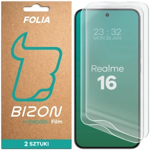 Folia hydrożelowa na ekran Bizon Film Hydrogel Front Duo do Realme 16 5G, 2 sztuki