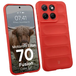 Pancerne etui Bizon Case Tur do Motorola Edge 70 Fusion, czerwone