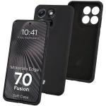 Silikonowe etui Bizon Soft Case do Motorola Edge 70 Fusion, czarne