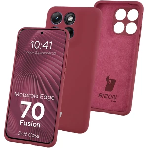 Silikonowe etui Bizon Soft Case do Motorola Edge 70 Fusion, ciemnofioletowe