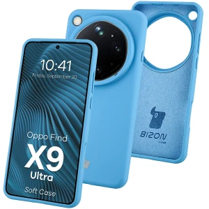 Silikonowe etui Bizon Soft Case do Oppo Find X9 Ultra, niebieskie