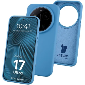 Silikonowe etui Bizon Soft Case do Xiaomi 17 Ultra, niebieskie
