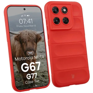 Pancerne etui Bizon Case Tur do Motorola Moto G67 5G / G77 5G, czerwone