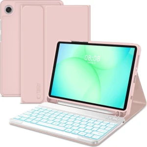 OUTLET: Etui z klawiaturą Tech-Protect SC Pen + Keyboard do Galaxy Tab A11 / A9, różowe