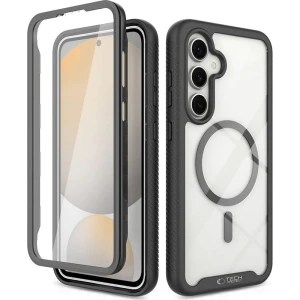 OUTLET: Etui Tech-Protect Defense360 do Samsung Galaxy S25, do MagSafe, przezroczysto-czarne