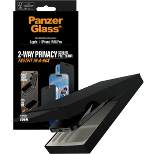 OUTLET: Szkło prywatyzujące z aplikatorem PanzerGlass 2-way Privacy Ultra-Wide Fit Fastfit do iPhone 17 / 16 Pro