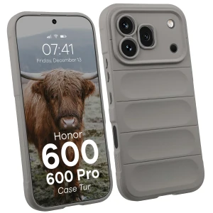 Pancerne etui Bizon Case Tur do Honor 600 5G / 600 Pro 5G, jasnoszare