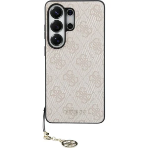 Etui Guess Charms Collection MagSafe Classic Logo with Charm do Galaxy S26 Ultra, różowe ze złotą zawieszką