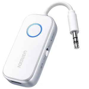 Transmiter / odbiornik Bluetooth 5.4 Ugreen CM872 AUX 3.5mm, biały