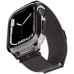OUTLET: Etui z paskiem Spigen Metal Fit Pro do Apple Watch 45/44 mm, grafitowe