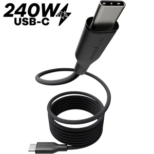 OUTLET: Kabel magnetyczny z oplotem USB-C - USB-C, Empower Magnetic 240W PD 3.1 EPR, QC5, 1.5 m, czarny
