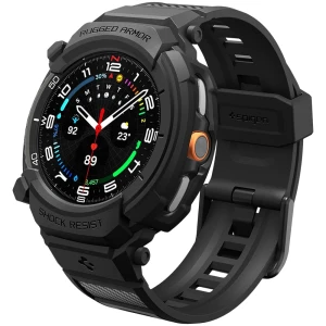 OUTLET: Etui z paskiem Spigen Rugged Armor Pro do Galaxy Watch 8 Classic 46mm, czarne