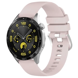 Pasek silikonowy do smartwatcha, Bizon Strap Watch Silicone Pro T, QuickRelease 18 mm, pudrowy róż