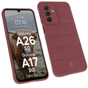 Pancerne etui Bizon Case Tur do Galaxy A17 5G / A26 5G, burgundowe