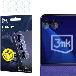 4x Szkło hybrydowe na soczewki aparatu, 3mk Hardy Fusion Lens Protection do Motorola Razr 70
